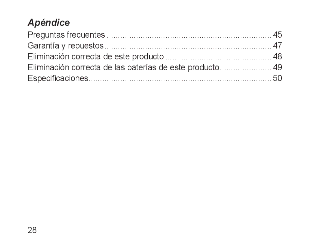 Samsung BHM1600EBECXEE, BHM1600EBECXEF, BHM1600EOECXEF, BHM1600EOECXET, BHM1600EBECXET, BHM1600EOECFOP, BHM1600EBECFOP Apéndice 