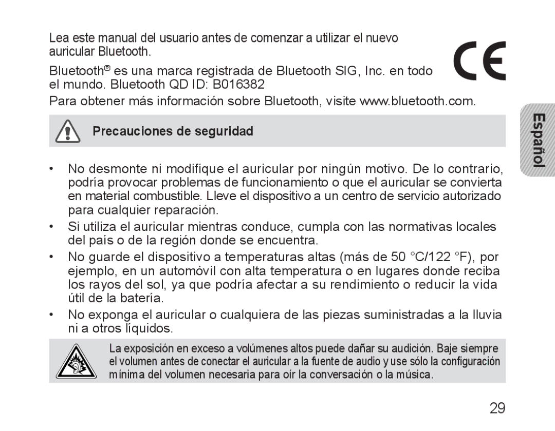 Samsung BHM1600EOECSER, BHM1600EBECXEF, BHM1600EOECXEF, BHM1600EOECXET, BHM1600EBECXET manual Precauciones de seguridad 