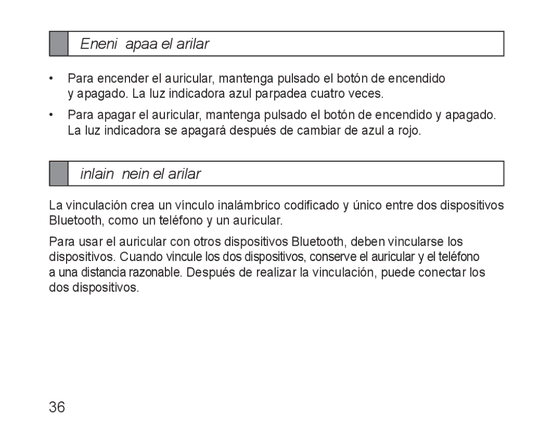 Samsung BHM1600EBECFOP, BHM1600EBECXEF manual Encendido y apagado del auricular, Vinculación y conexión del auricular 