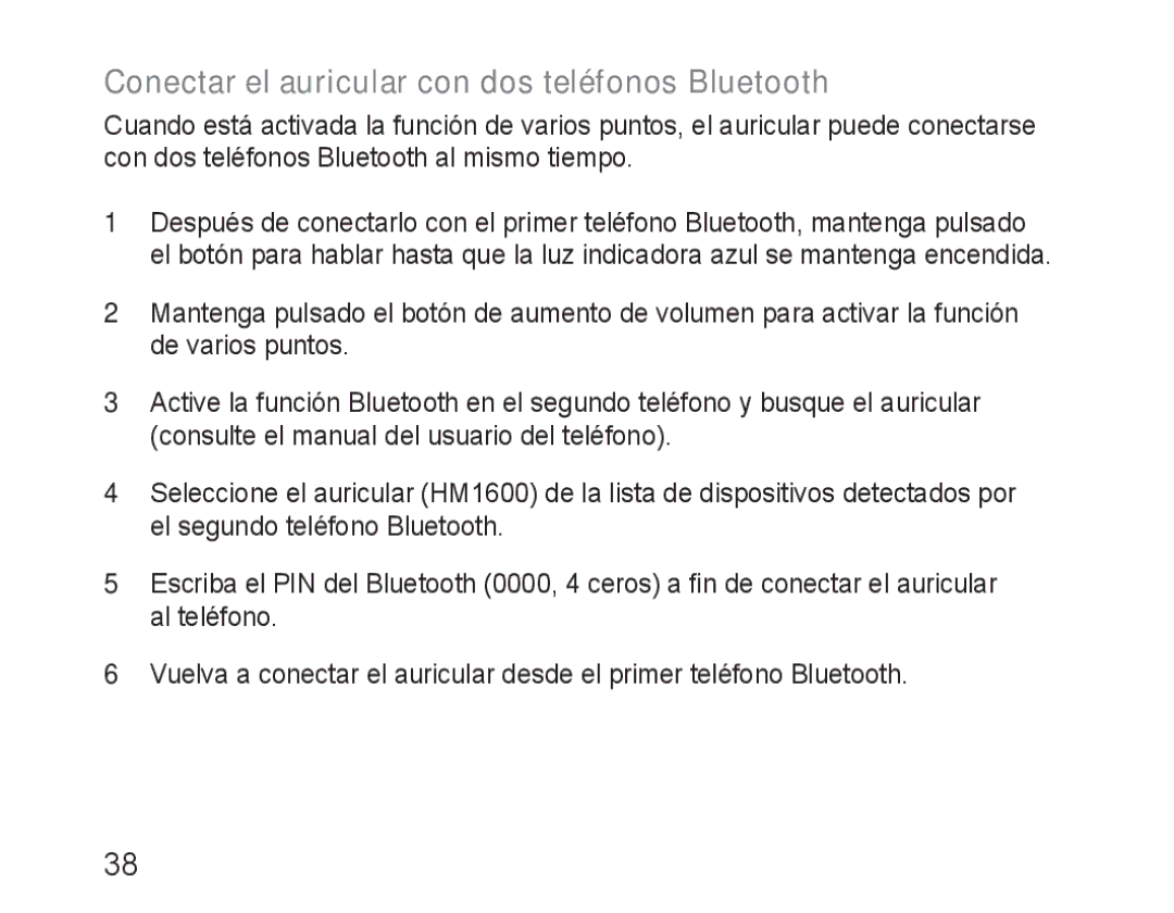 Samsung BHM1600EBECXEH, BHM1600EBECXEF, BHM1600EOECXEF, BHM1600EOECXET Conectar el auricular con dos teléfonos Bluetooth 