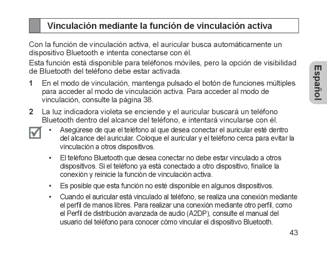 Samsung BHM1700EBECXEF, BHM1700VDECXEF, BHM1700VPECXEF, BHM1700EDECXEF Vinculación mediante la función de vinculación activa 