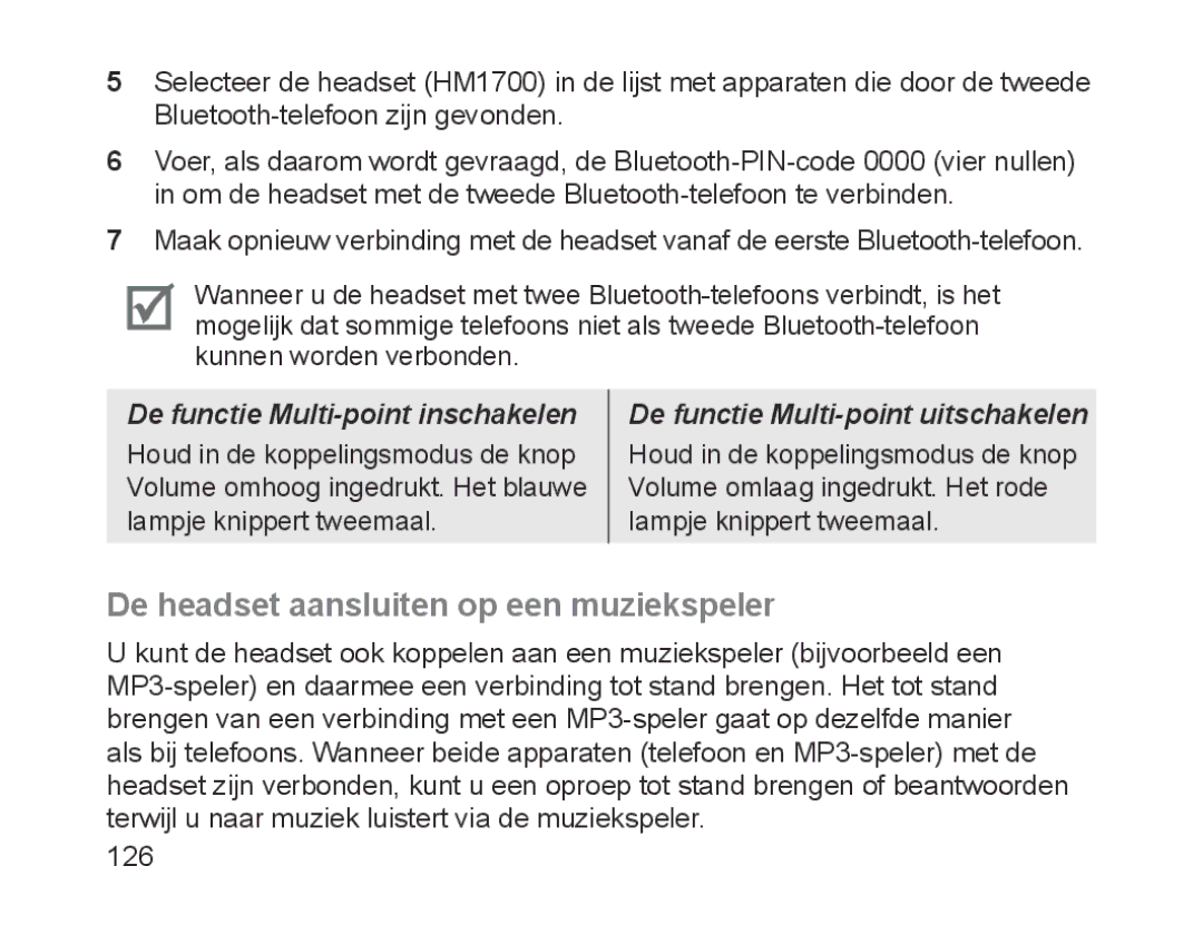 Samsung BHM1700EDECXEF, BHM1700VDECXEF, BHM1700VPECXEF, BHM1700EBECXEF manual De headset aansluiten op een muziekspeler 