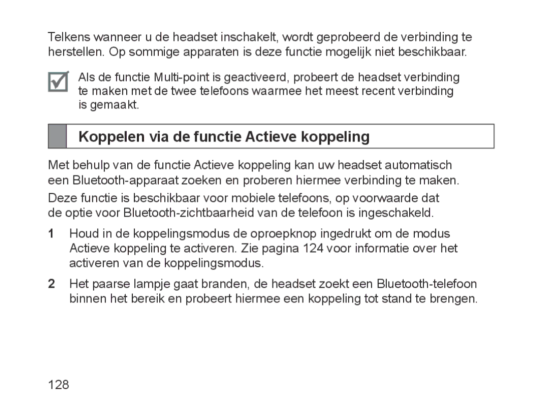 Samsung BHM1700EPECXEF, BHM1700VDECXEF, BHM1700VPECXEF, BHM1700EDECXEF manual Koppelen via de functie Actieve koppeling 