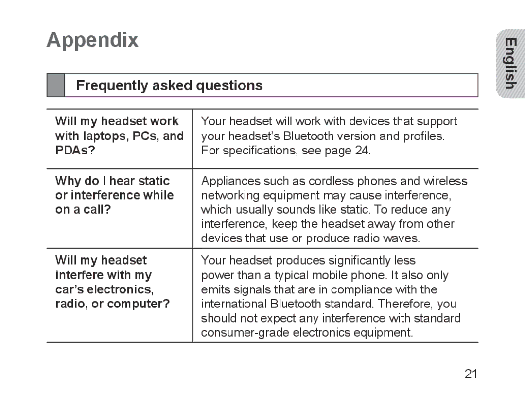 Samsung BHM1700EDECXEF, BHM1700VDECXEF, BHM1700VPECXEF, BHM1700EBECXEF, BHM1700EPECXEF Appendix, Frequently asked questions 