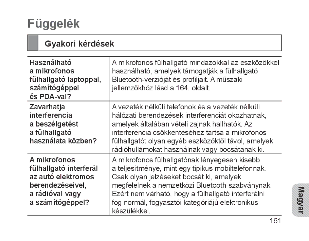 Samsung BHM1700EDECHAT, BHM1700VDECXEF, BHM1700VPECXEF, BHM1700EDECXEF, BHM1700EBECXEF manual Függelék, Gyakori kérdések 