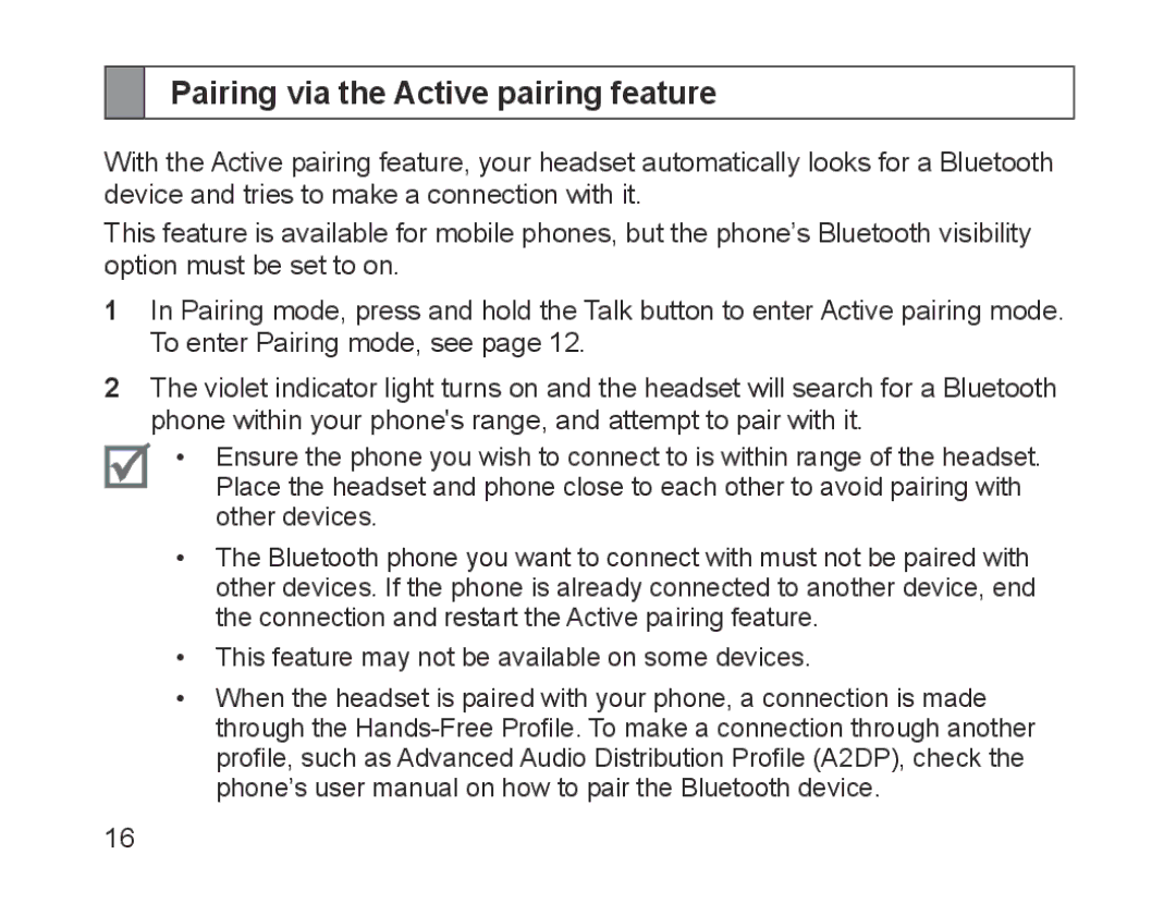 Samsung BHM1700EPECHAT, BHM1700VDECXEF, BHM1700VPECXEF, BHM1700EDECXEF, BHM1700EBECXEF Pairing via the Active pairing feature 