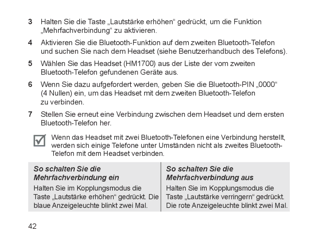 Samsung BHM1700EDECXEF, BHM1700VDECXEF, BHM1700VPECXEF, BHM1700EBECXEF manual So schalten Sie die Mehrfachverbindung ein 