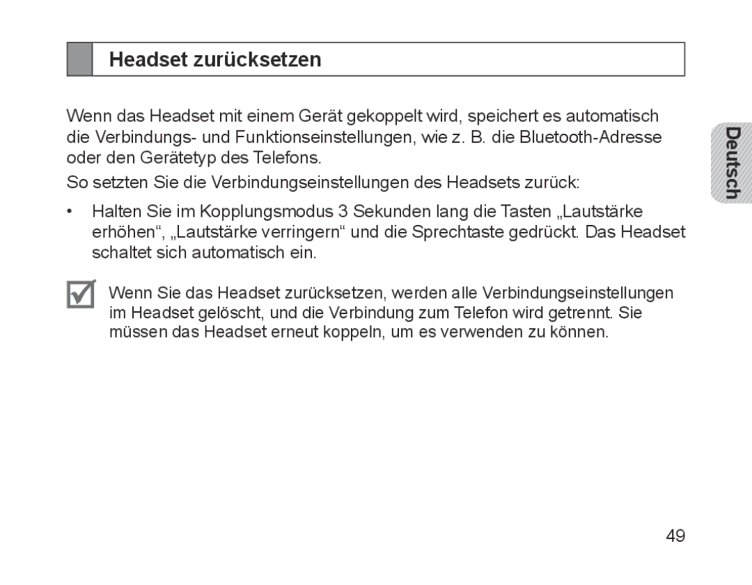 Samsung BHM1700EDECXEH, BHM1700VDECXEF, BHM1700VPECXEF, BHM1700EDECXEF, BHM1700EBECXEF, BHM1700EPECXEF Headset zurücksetzen 