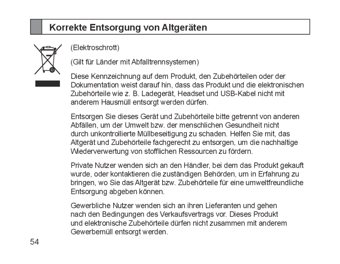 Samsung BHM1700EDECEUR, BHM1700VDECXEF, BHM1700VPECXEF, BHM1700EDECXEF, BHM1700EBECXEF Korrekte Entsorgung von Altgeräten 