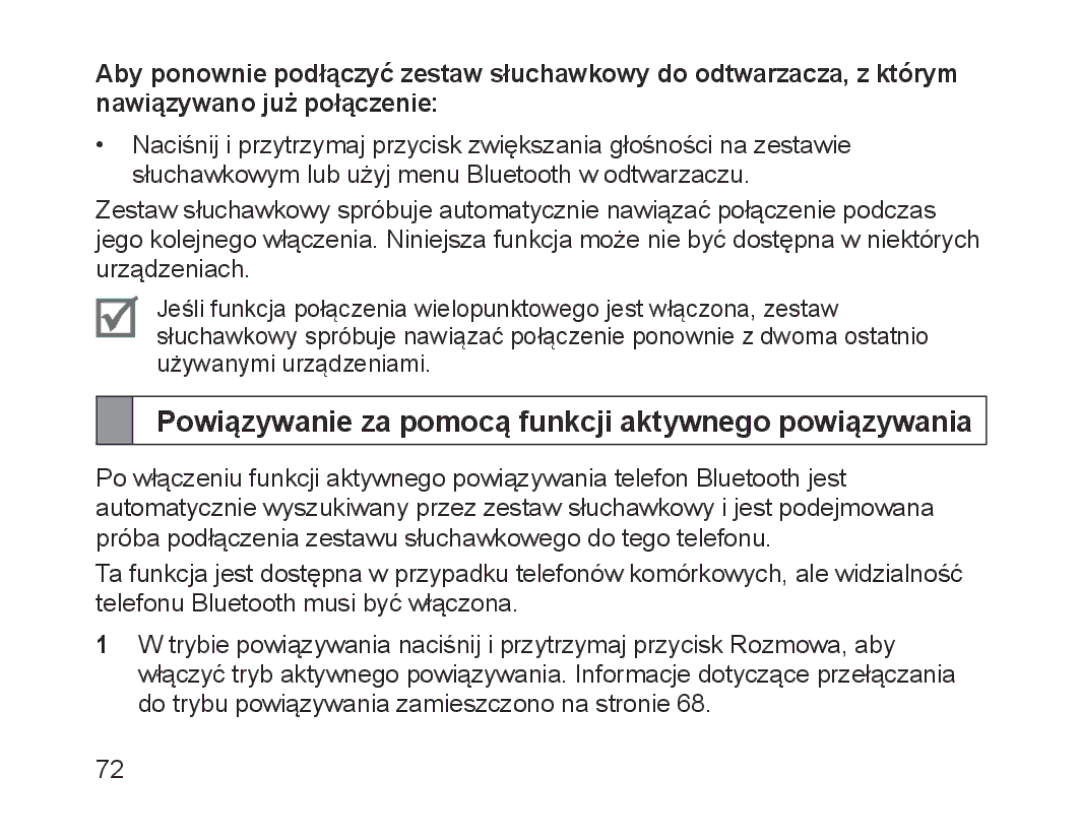 Samsung BHM1700VDECXEE, BHM1700VDECXEF, BHM1700VPECXEF, BHM1700EDECXEF Powiązywanie za pomocą funkcji aktywnego powiązywania 