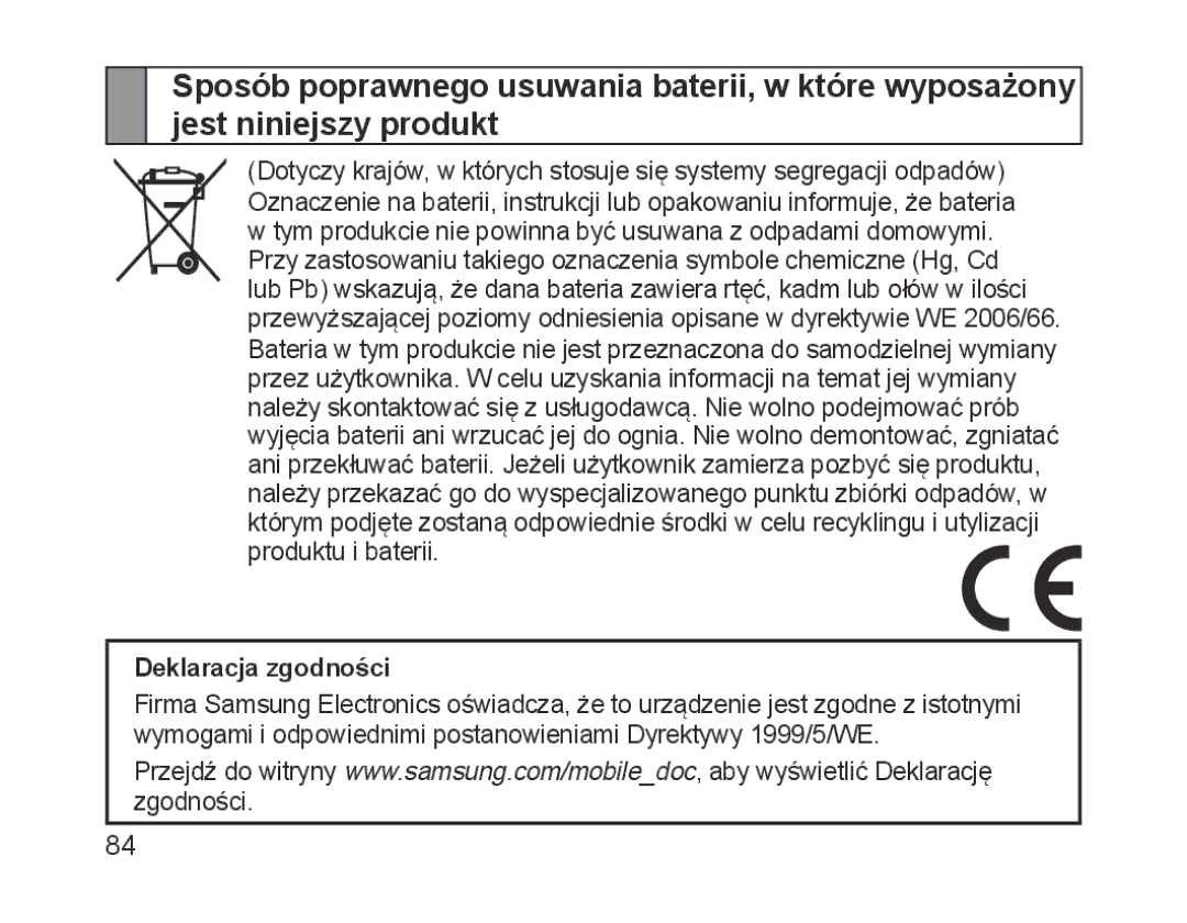 Samsung BHM1700EDECXEF, BHM1700VDECXEF, BHM1700VPECXEF, BHM1700EBECXEF, BHM1700EPECXEF, BHM1700EDECXET Deklaracja zgodności 