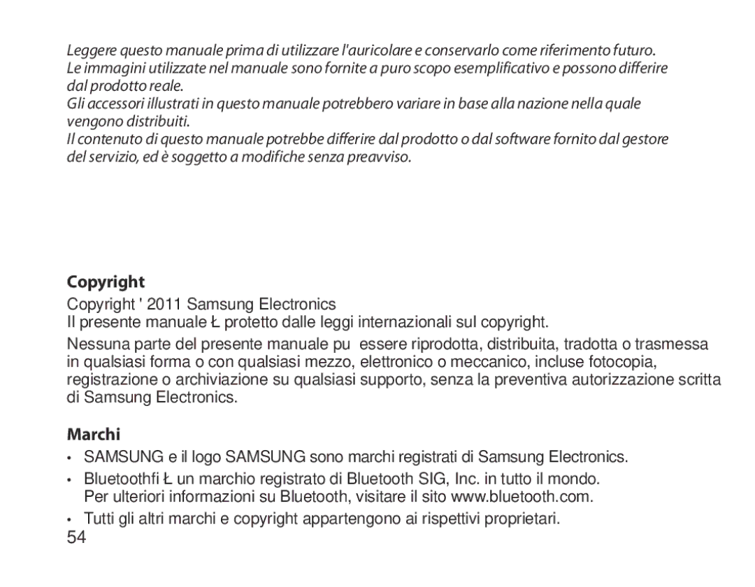 Samsung BHM1800EDECEUR, BHM1800EDECXEF, BHM1800EDECXEV, BHM1800EDECXEH, BHM1800EDECHAT, BHM1800EDRCSER manual Copyright, Marchi 