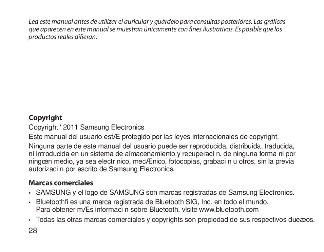 Samsung BHM1800EDECXEF, BHM1800EDECXEV, BHM1800EDECXEH, BHM1800EDECEUR, BHM1800EDECHAT manual Copyright, Marcas comerciales 