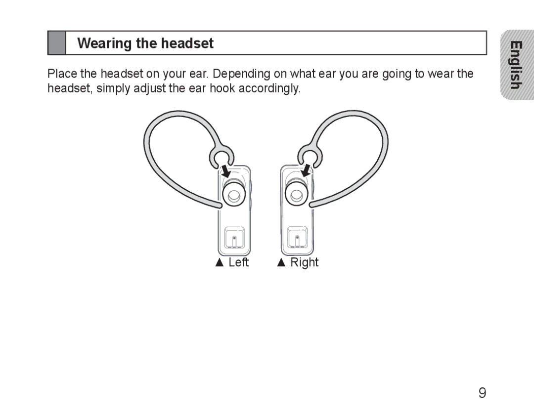 Samsung BHM3100EBECXET, BHM3100EBECXEF, BHM3100EBECXEV, BHM3100EBECXEH, BHM3100EBECHAT manual Wearing the headset 