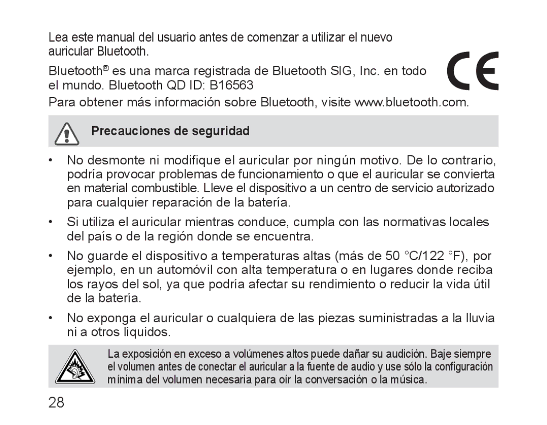 Samsung BHM3100EBECXEF, BHM3100EBECXET, BHM3100EBECXEV, BHM3100EBECXEH, BHM3100EBECHAT manual Precauciones de seguridad 