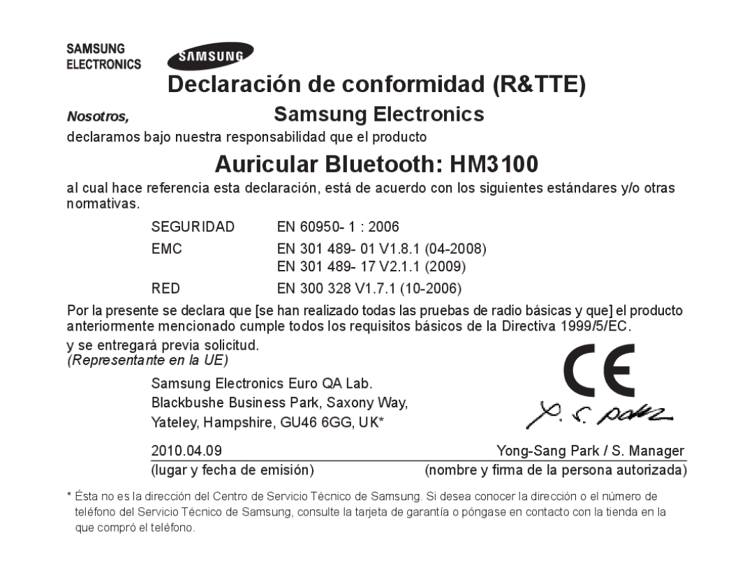 Samsung BHM3100EBECHAT, BHM3100EBECXEF, BHM3100EBECXET, BHM3100EBECXEV, BHM3100EBECXEH manual Auricular Bluetooth HM3100 