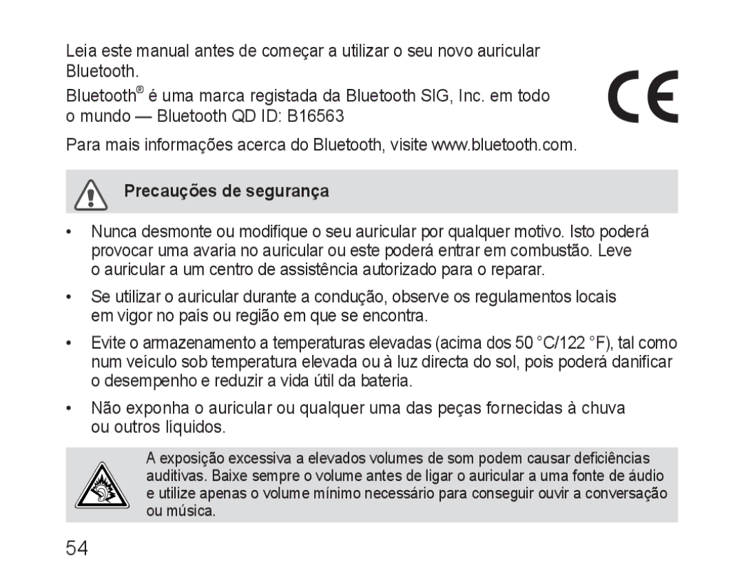 Samsung BHM3100EBECXET, BHM3100EBECXEF, BHM3100EBECXEV, BHM3100EBECXEH, BHM3100EBECHAT manual Precauções de segurança 