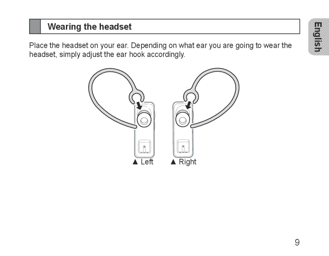 Samsung BHM3100EBECXET, BHM3100EBECXEF, BHM3100EBECXEV, BHM3100EBECXEH, BHM3100EBECHAT manual Wearing the headset 