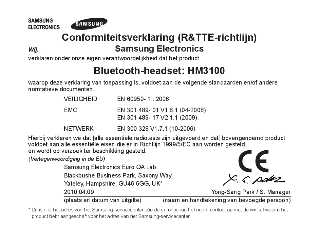 Samsung BHM3100EBECXEV, BHM3100EBECXEF, BHM3100EBECXET, BHM3100EBECXEH, BHM3100EBECHAT manual Bluetooth-headset HM3100 