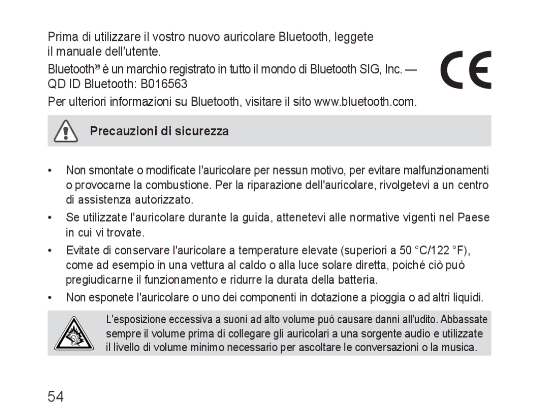 Samsung BHM3100EBECXET, BHM3100EBECXEF, BHM3100EBECXEV, BHM3100EBECXEH, BHM3100EBECHAT manual Precauzioni di sicurezza 