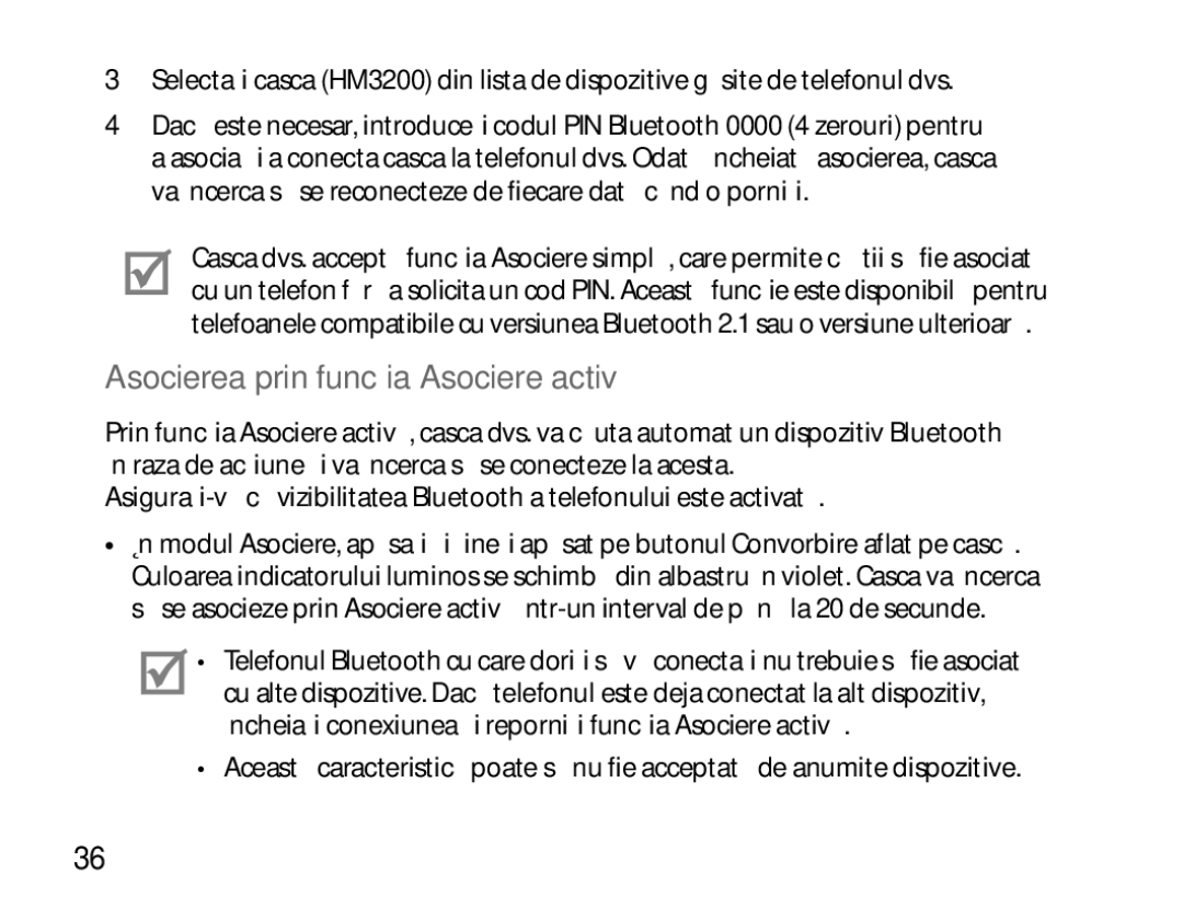 Samsung BHM3200EDECXEH, BHM3200EDECXEF, BHM3200EDECFOP, BHM3200EDECXEE, BHM3200EDECEUR Asocierea prin funcţia Asociere activă 