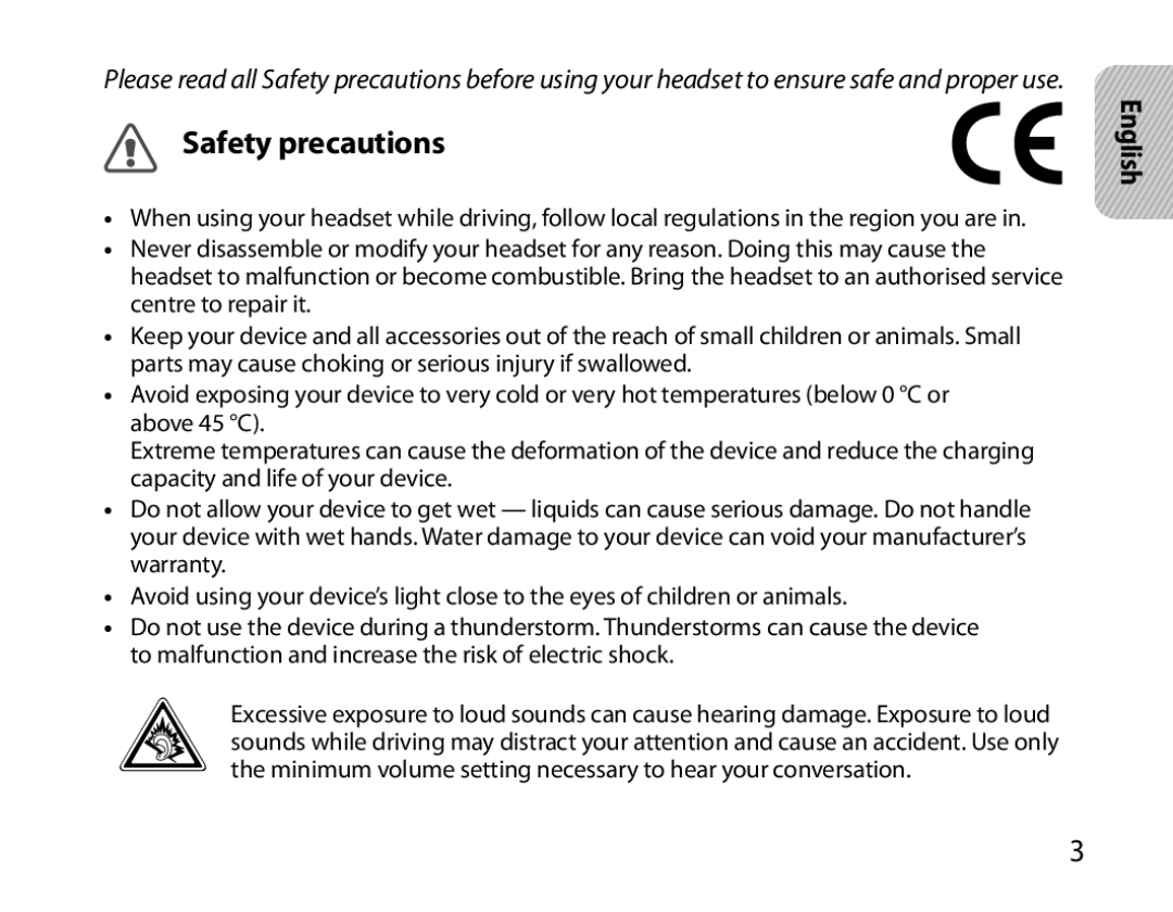 Samsung BHM3200EDECSER, BHM3200EDECXEF, BHM3200EDECFOP, BHM3200EDECXEH, BHM3200EDECXEE, BHM3200EDECEUR manual Safety precautions 