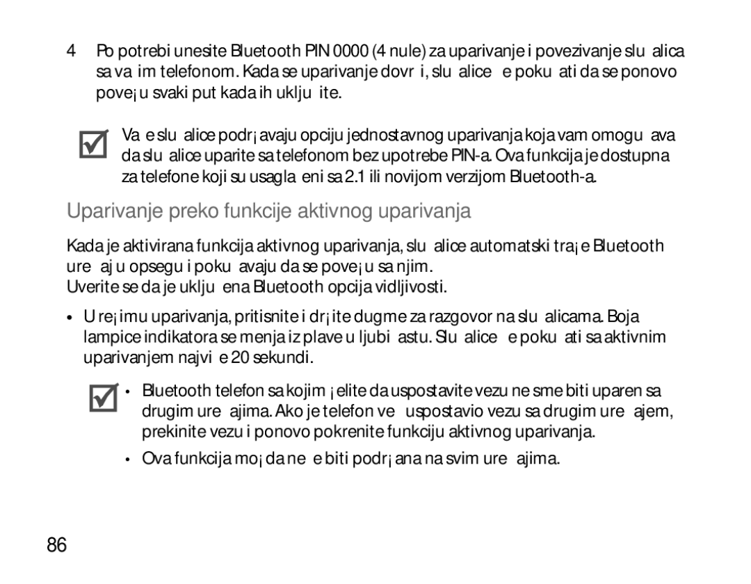 Samsung BHM3200EDECEUR, BHM3200EDECXEF, BHM3200EDECFOP, BHM3200EDECXEH manual Uparivanje preko funkcije aktivnog uparivanja 