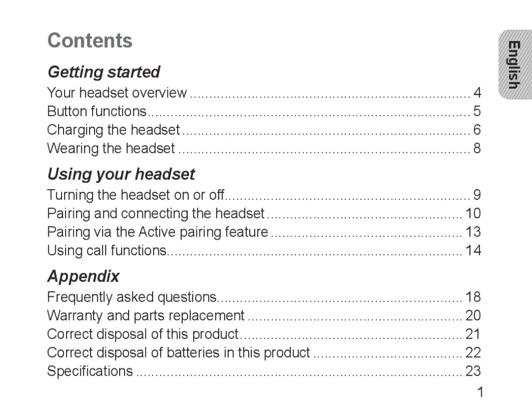 Samsung BHM3600EGECXEH manual Contents 