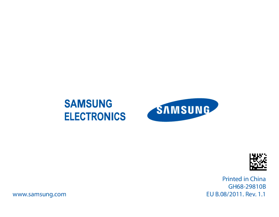 Samsung BHM3600EGECXEH manual GH68-29810B 