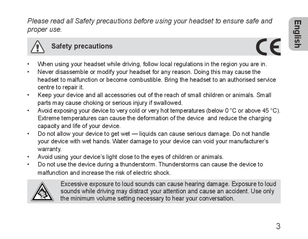 Samsung BHM3600EGECXEH manual Safety precautions 