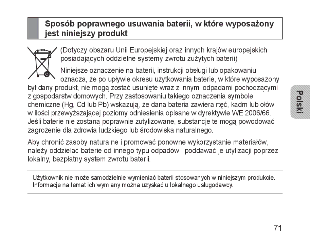 Samsung BHM3600EGECXEH manual Polski 