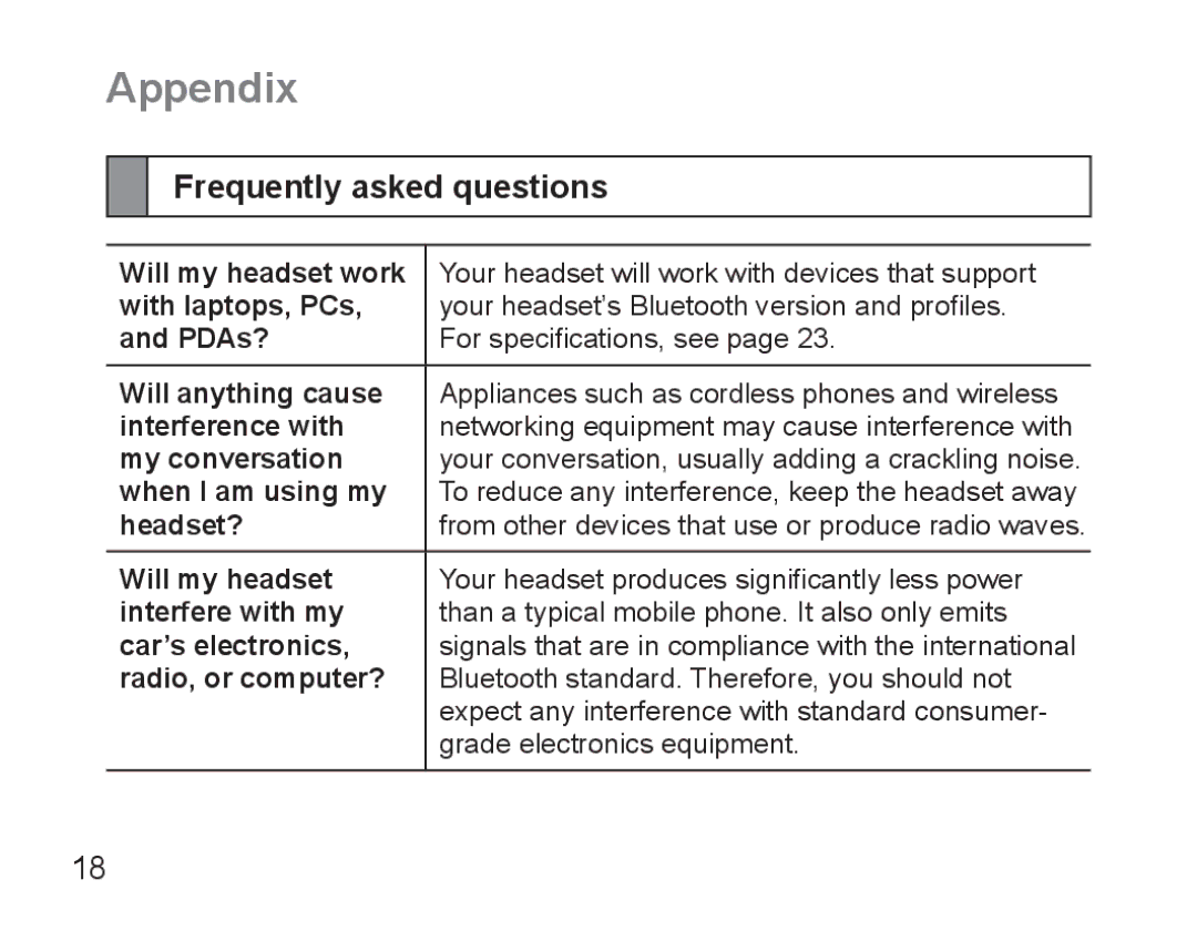 Samsung BHM5000EBECXEF, BHM5000EBECFOP, BHM5000EBECXEE, BHM5000EBECXEH, BHM5000EBRCSER Appendix, Frequently asked questions 