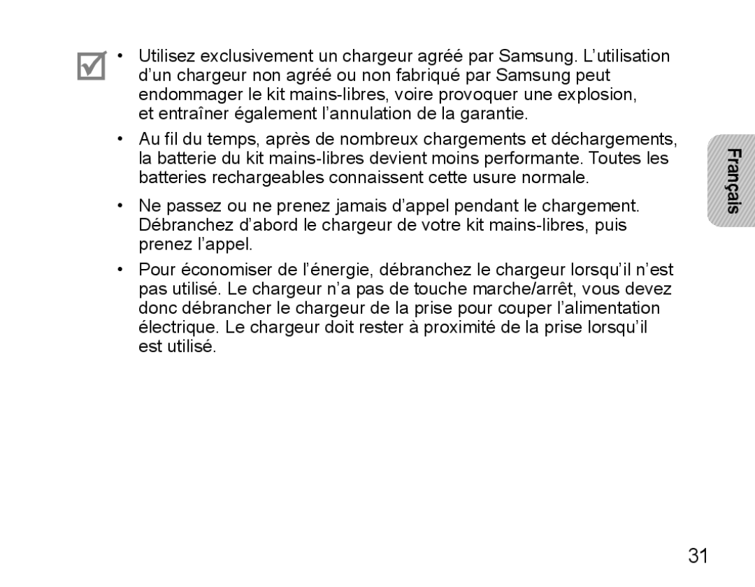 Samsung BHM5000EBECXEH, BHM5000EBECXEF, BHM5000EBECFOP, BHM5000EBECXEE, BHM5000EBRCSER manual Français 