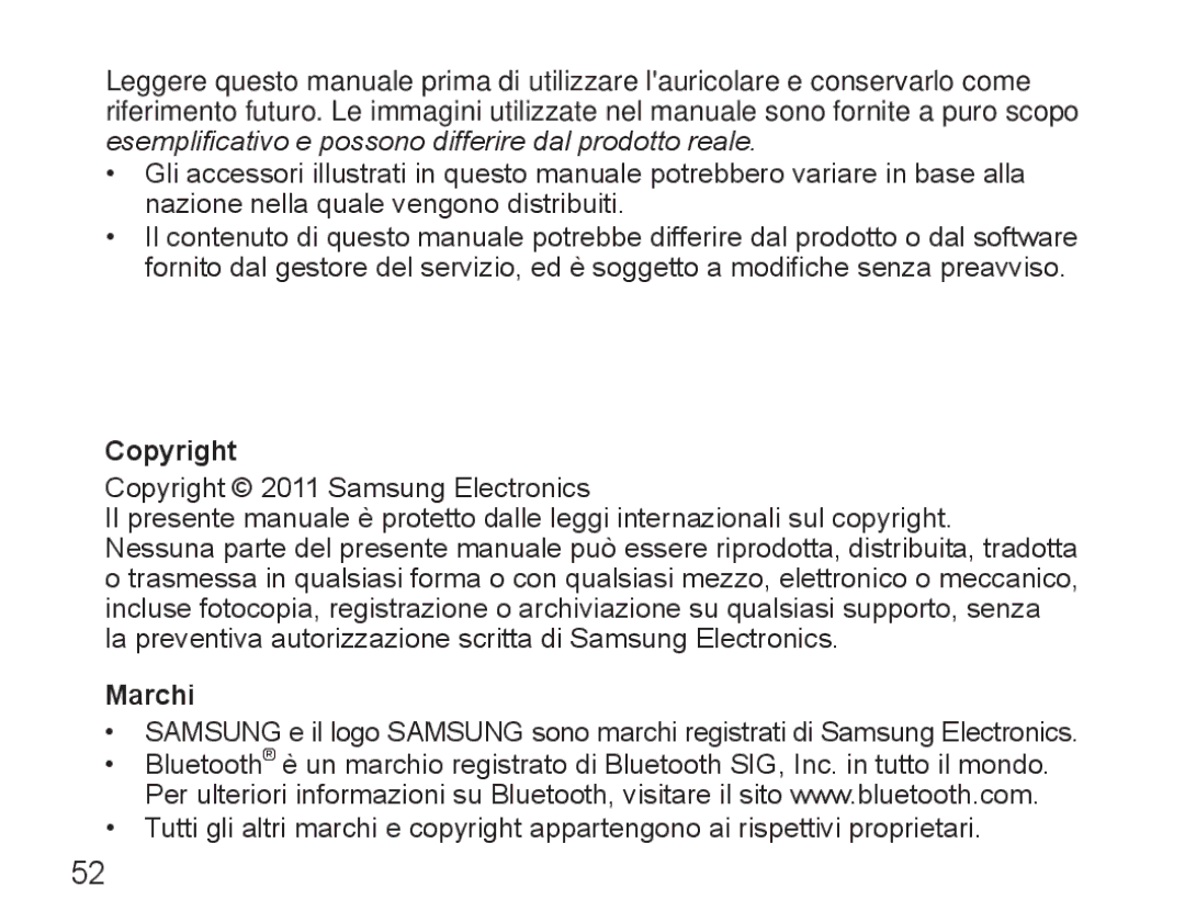 Samsung BHM5000EBRCSER, BHM5000EBECXEF, BHM5000EBECFOP, BHM5000EBECXEE, BHM5000EBECXEH manual Copyright, Marchi 