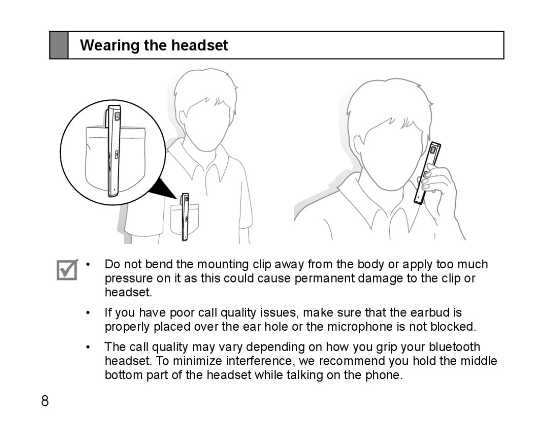 Samsung BHM5000EBECXEF, BHM5000EBECFOP, BHM5000EBECXEE, BHM5000EBECXEH, BHM5000EBRCSER manual Wearing the headset 