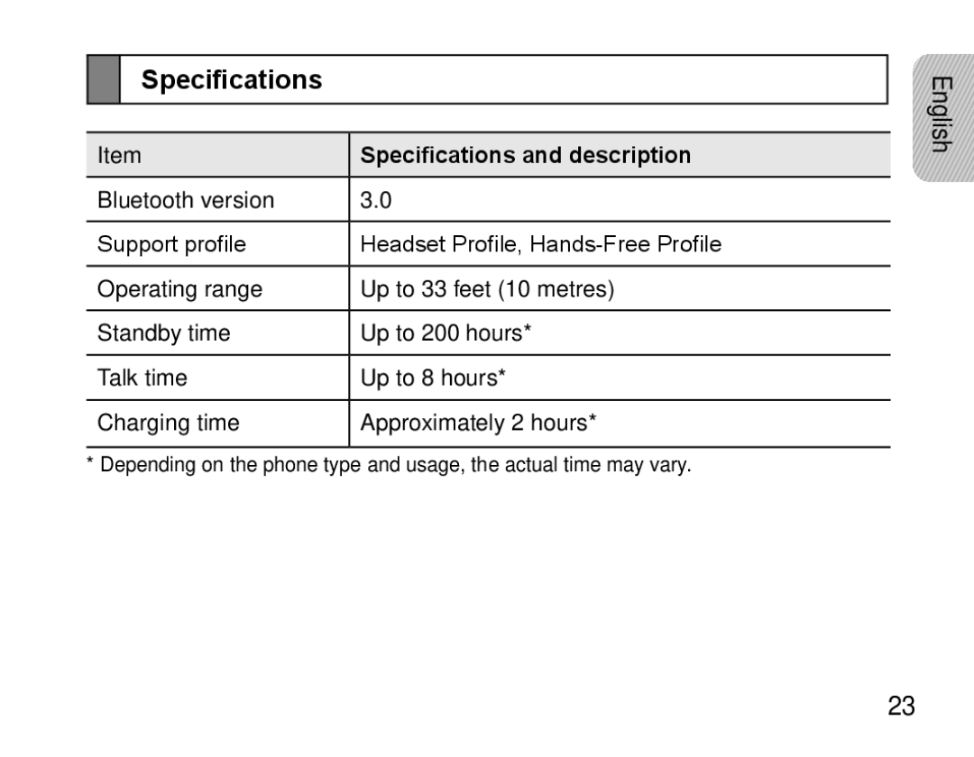 Samsung BHM5000EBECXEF, BHM5000EBECFOP, BHM5000EBECXEE, BHM5000EBECXEH, BHM5000EBRCSER Specifications and description 