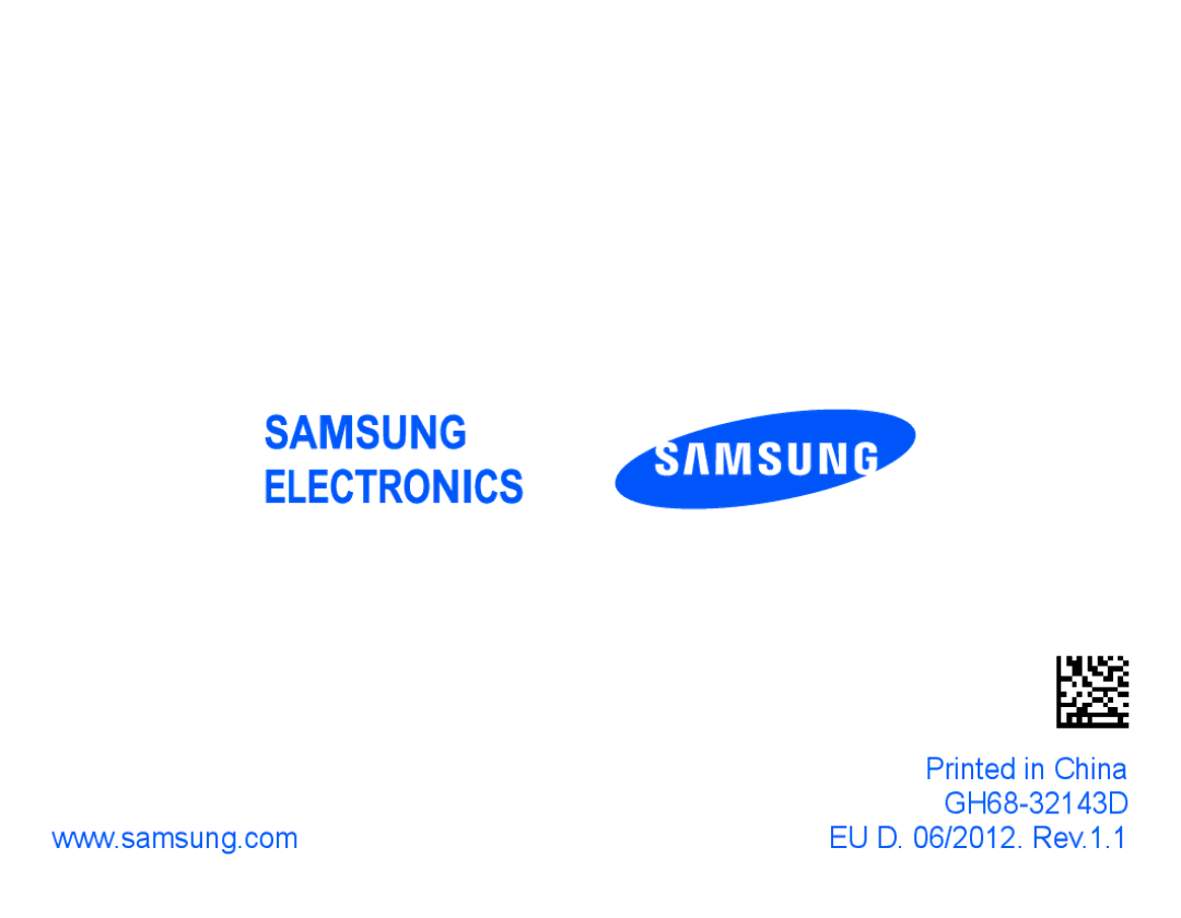 Samsung BHM5000EBRCSER manual GH68-32143D 