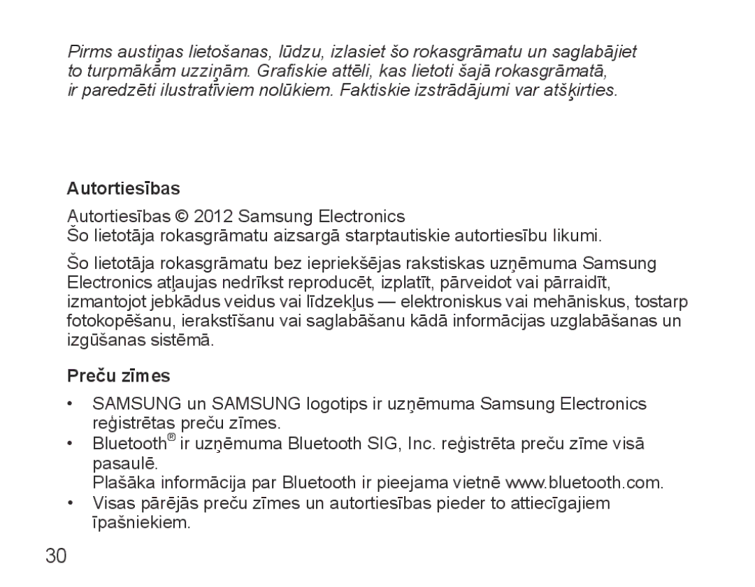 Samsung BHM5000EBRCSER manual Autortiesības, Preču zīmes 