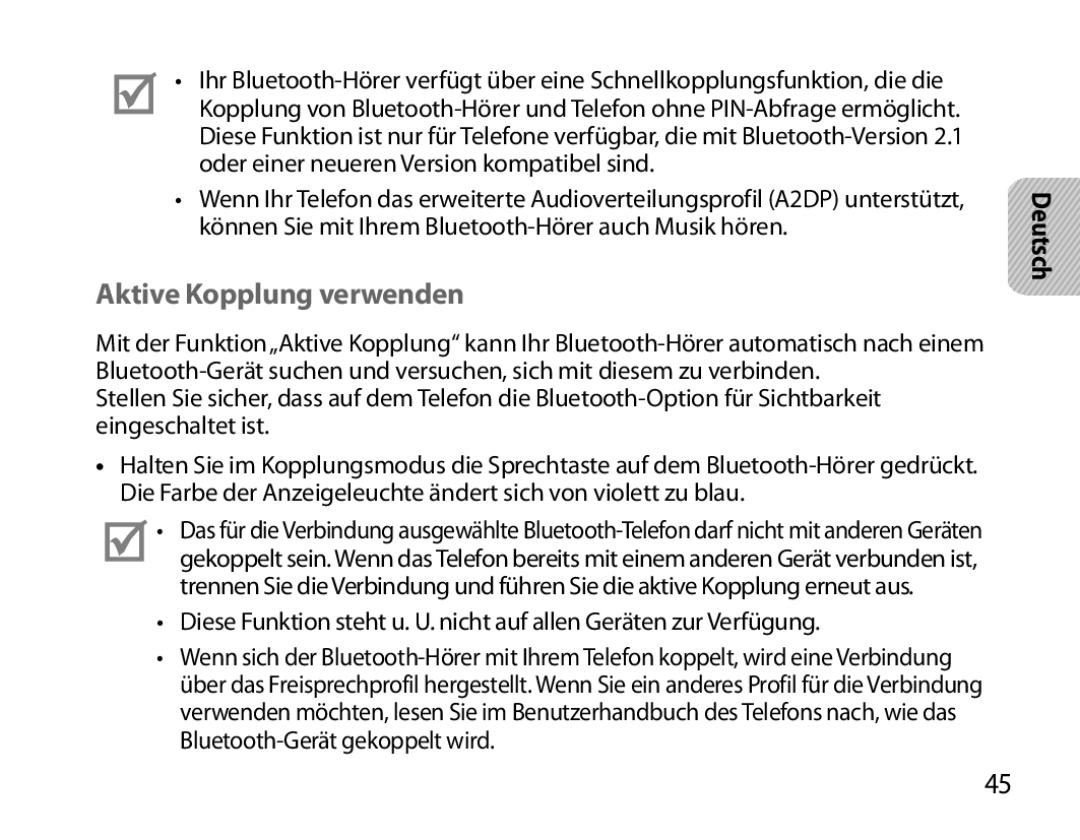 Samsung BHM6000EDECXEH manual Aktive Kopplung verwenden 