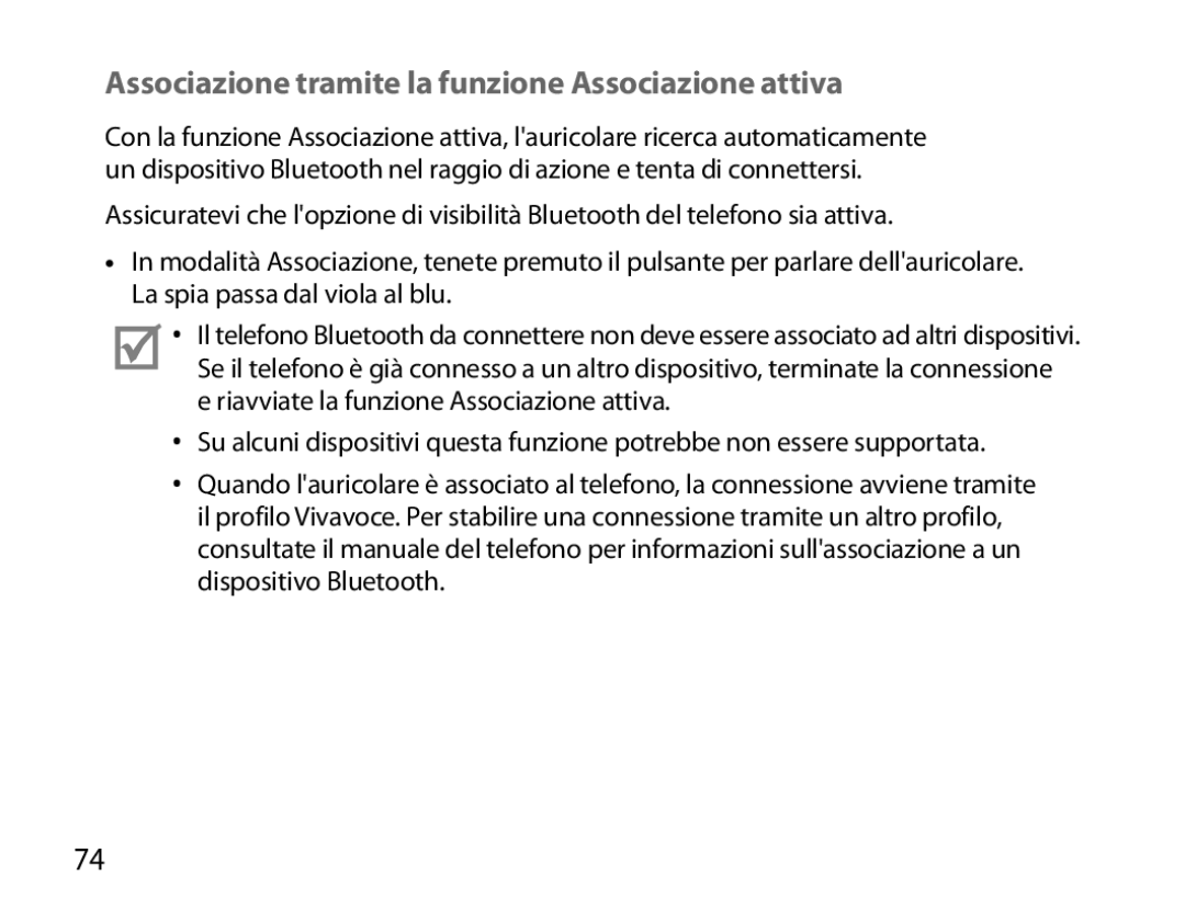 Samsung BHM6000EDECXEH manual Associazione tramite la funzione Associazione attiva 