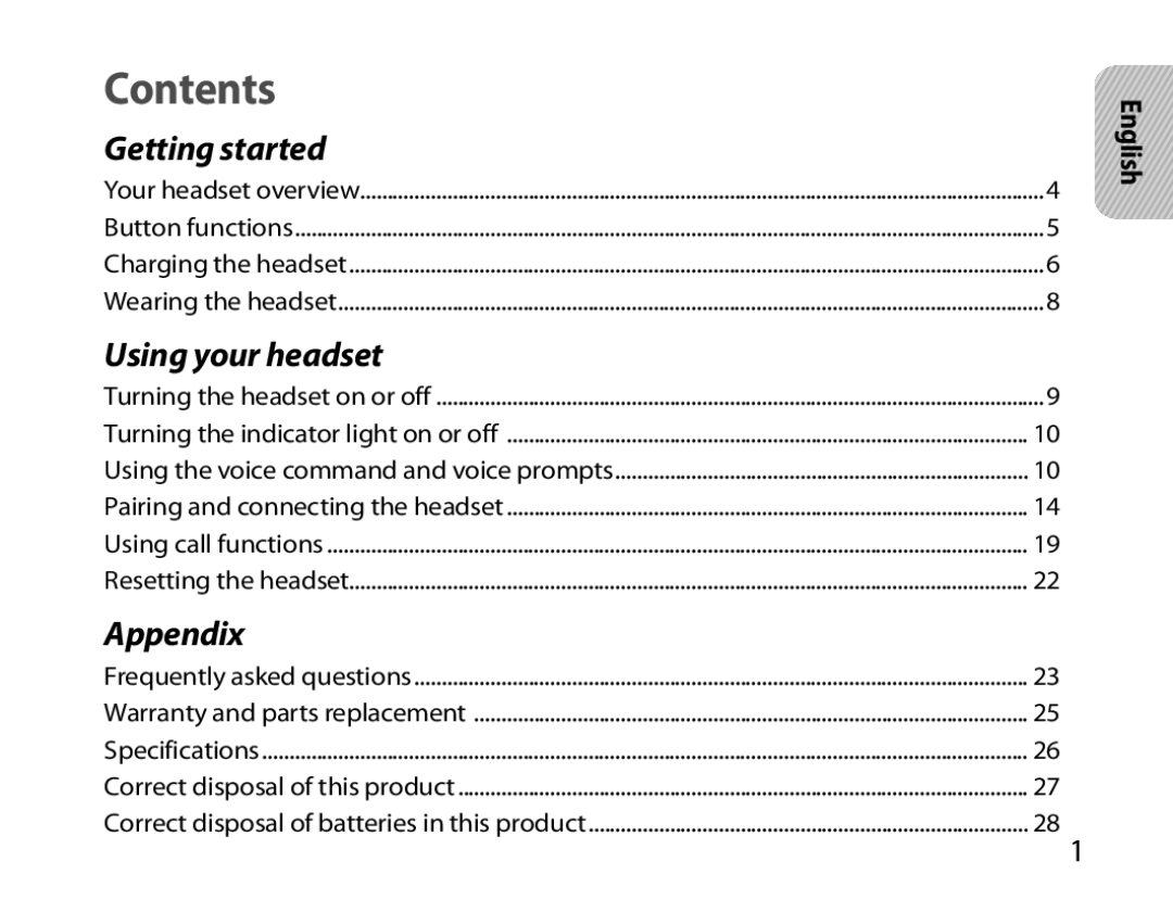 Samsung BHM6000EDECXEH manual Contents 