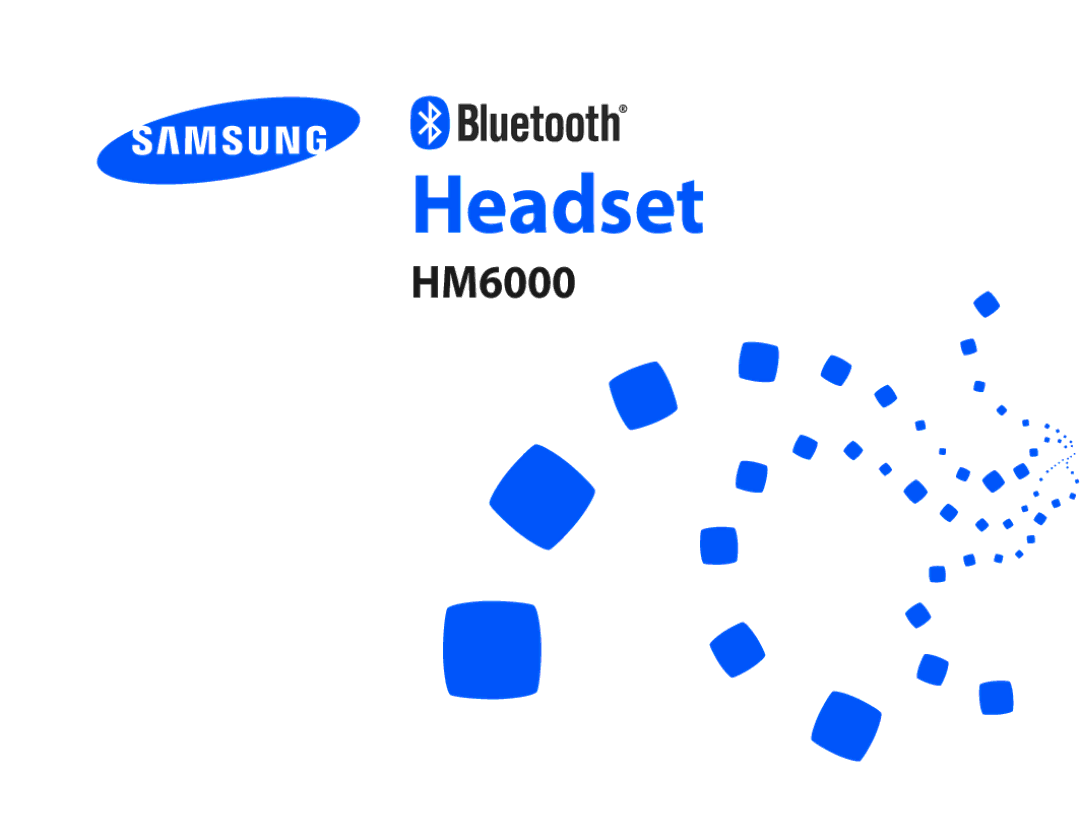 Samsung BHM6000EDECXEH manual Headset 