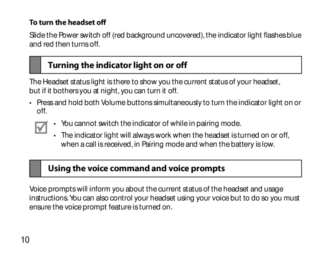 Samsung BHM6000EDECXEH manual Turning the indicator light on or off, Using the voice command and voice prompts 