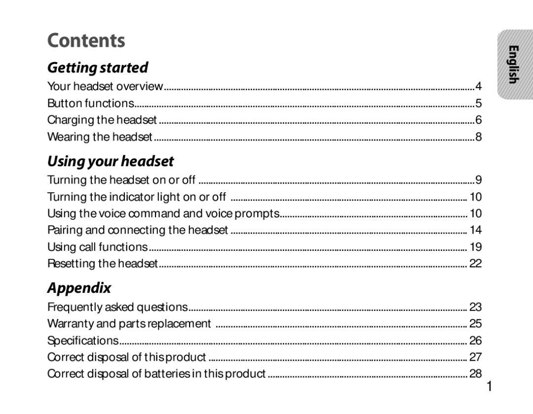 Samsung BHM6000EDECXEH manual Contents 