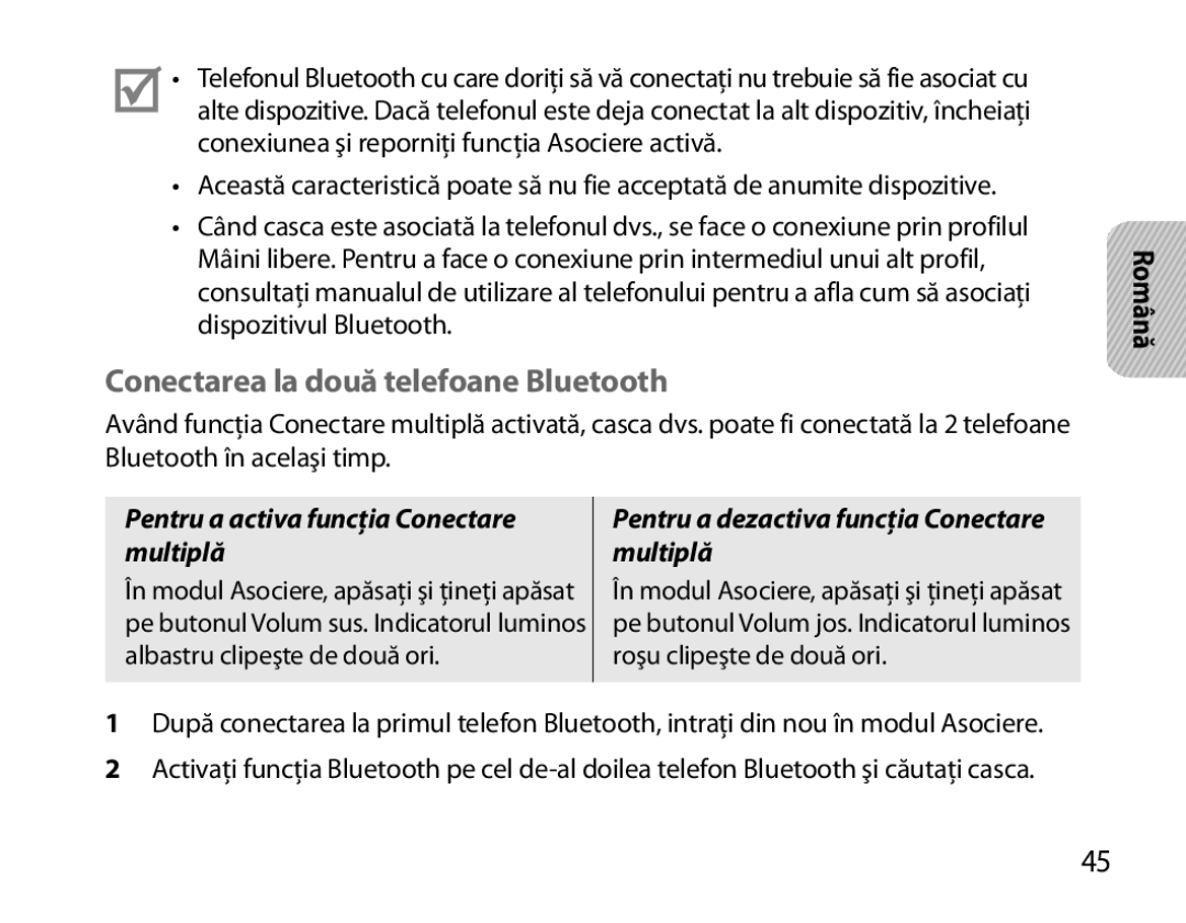 Samsung BHM6000EDECXEH manual Conectarea la două telefoane Bluetooth, Multiplă 