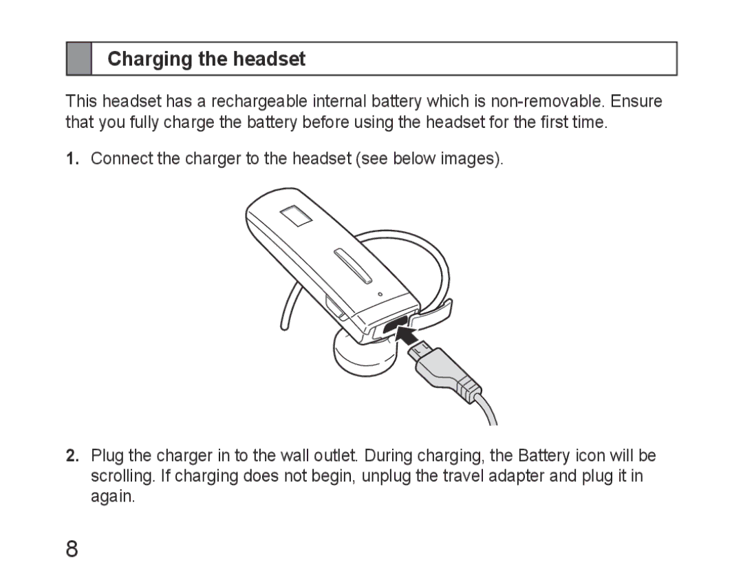 Samsung BHM6400EGEGXEH manual Charging the headset 