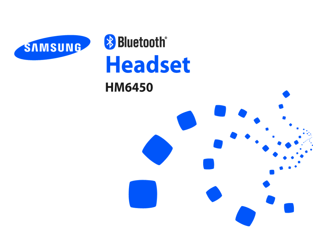 Samsung BHM6450EMENXEF, BHM6450EMEGXEF manual Headset 