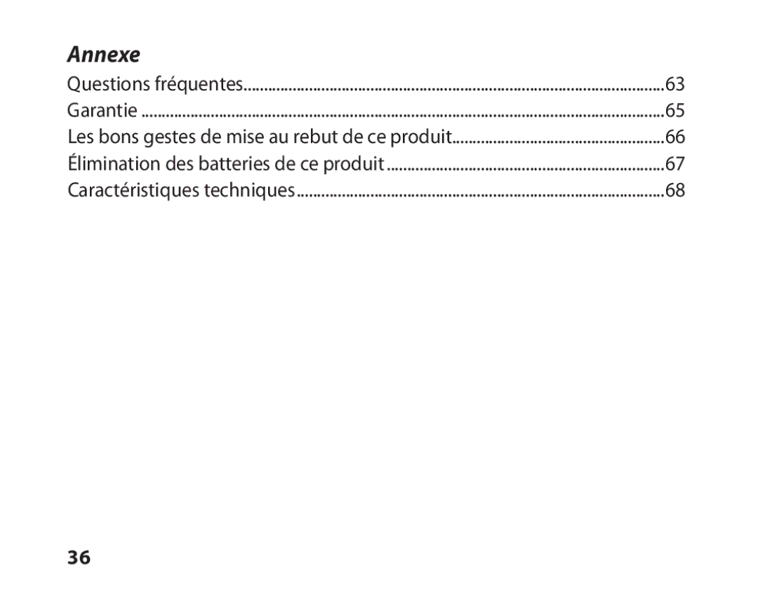 Samsung BHM6450EMEGXEF, BHM6450EMENXEF manual Annexe 