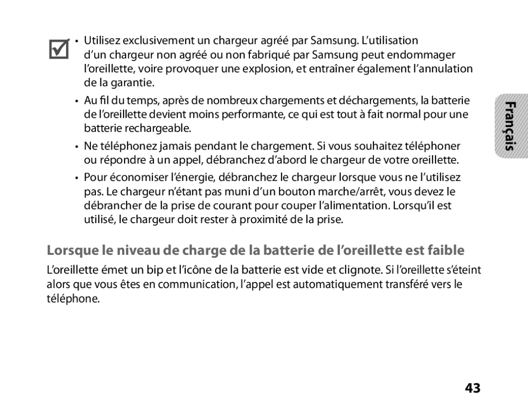 Samsung BHM6450EMENXEF, BHM6450EMEGXEF manual Français 