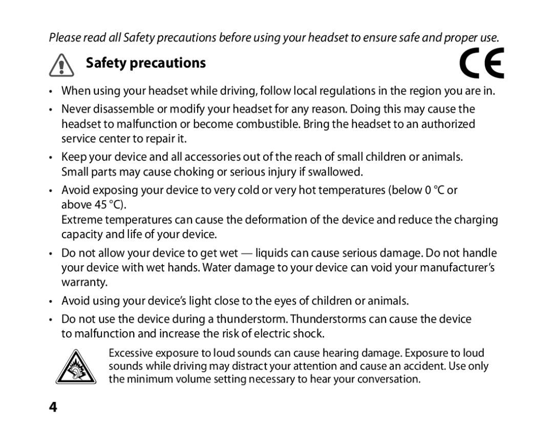 Samsung BHM6450EMEGXEF, BHM6450EMENXEF manual Safety precautions 